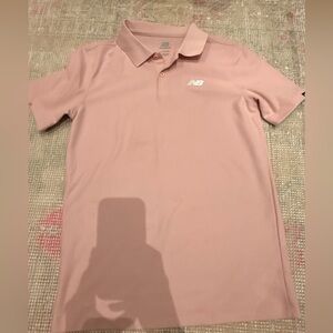 New Balance Men's Light Pink Polo Shirt